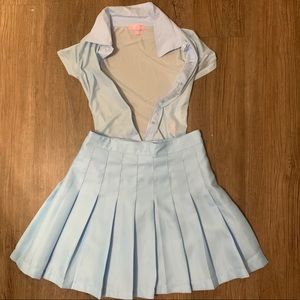 Pastel blue dolls kill skirt